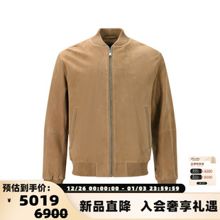 black系列复古做旧皮夹克银泰百货 男士 300095 Boss雨果博斯 Hugo