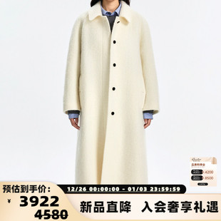 毛呢大衣银泰百货 concise 25秋冬女士插肩袖 简白 301257 white