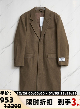 Etudes 秋冬款男士羊毛经典简约毛呢大衣银泰百货精品 301596