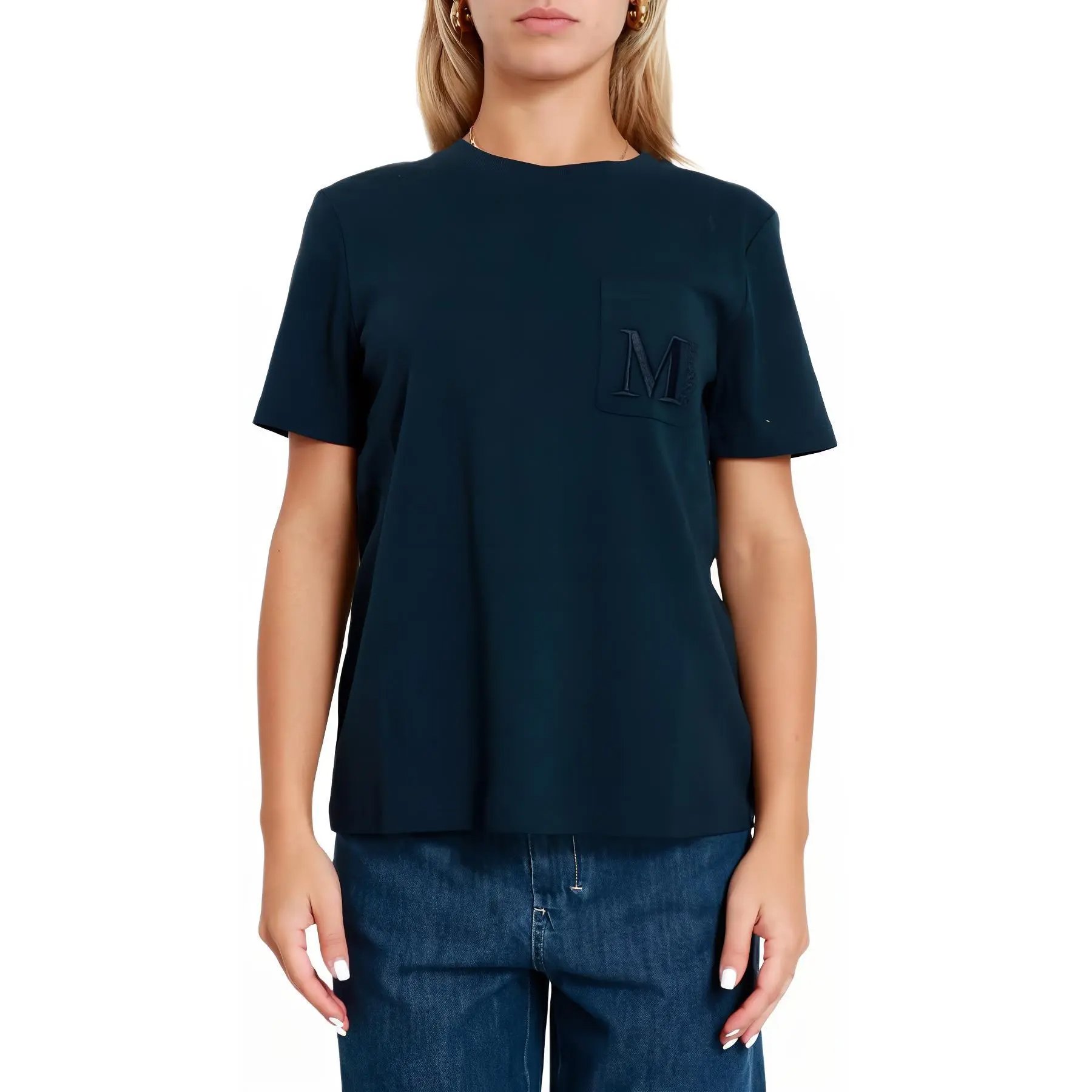 MAX MARA 女士净版纯棉休闲百搭短袖圆领T恤衫银泰百货 301574图片