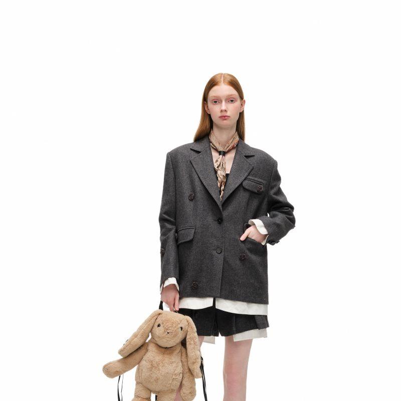 Alexia春季羊毛花朵装饰拼色边