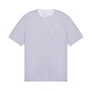 春夏新款 Cucinelli Brunello 301574 短袖 圆领T恤银泰百货 男士