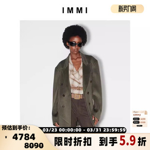 IMMI设计师品牌 300124 羊绒双排扣双面呢短大衣