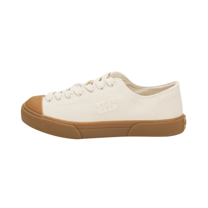 GANNI女士系带平底鞋帆布鞋