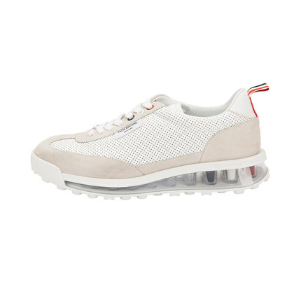 THOM BROWNE 春夏季拼色牛皮革网眼透气男士简约休闲运动鞋