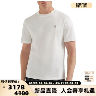 男士 CUCINELLI 纯棉短袖 圆领短袖 301574 T恤银泰 BRUNELLO