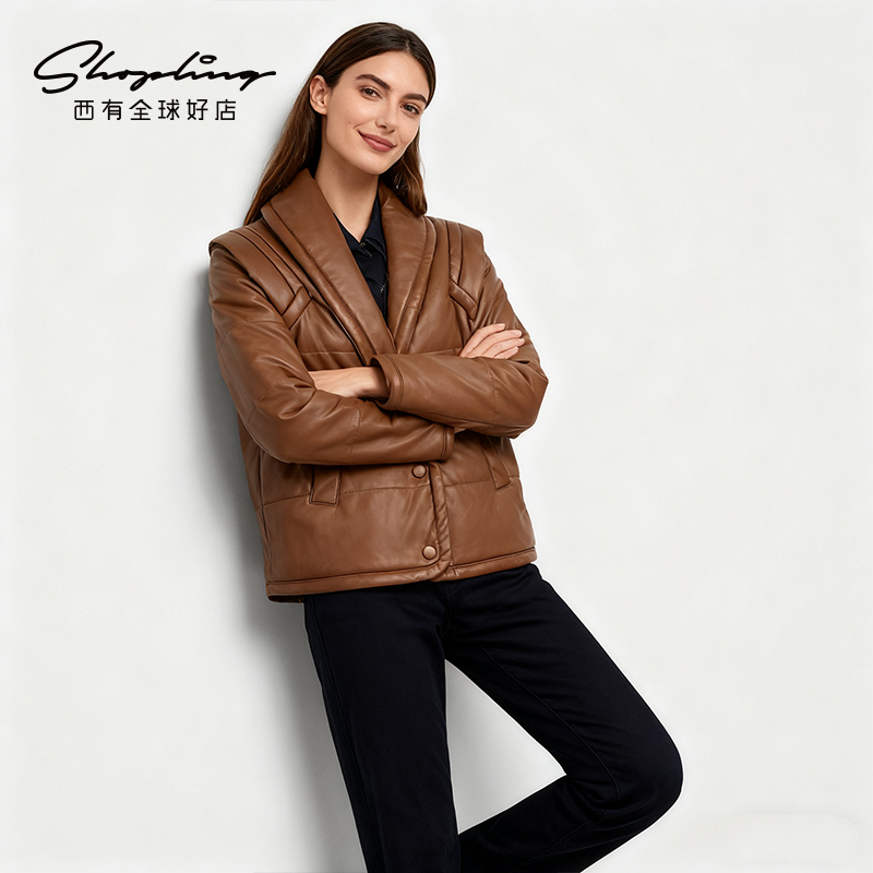 suncoo日常商务通勤单排扣棉衣