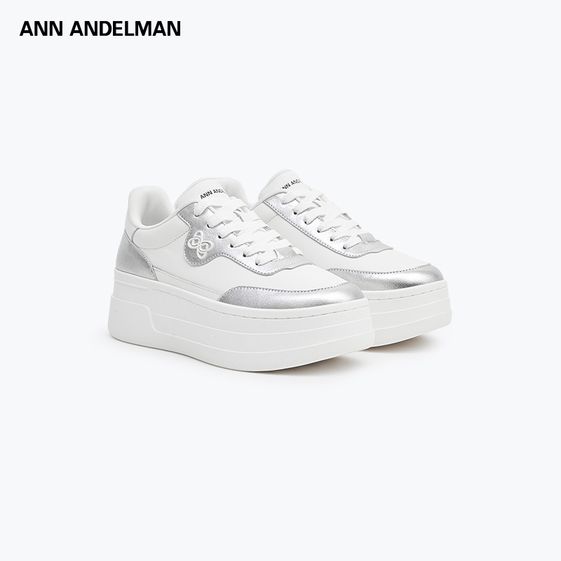 ANN ANDELMAN  25新款女士厚底增高小白鞋板鞋银泰百货 301286