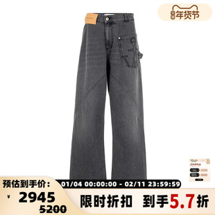 JW ANDERSON 男士纯色阔腿牛仔裤(水洗产品)银泰百货精品 301574