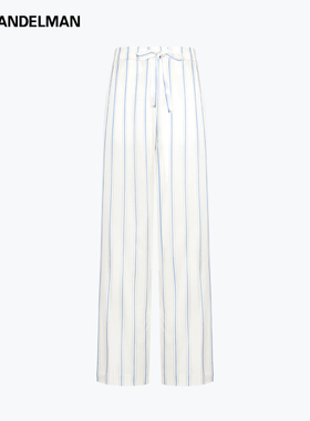 ANN ANDELMAN  25新款女士松紧腰条纹休闲阔腿裤银泰百货 301286