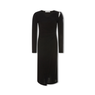 INSPIRE＆STORIES女士收腰修身 连衣裙 V领日常通勤简约休闲长袖