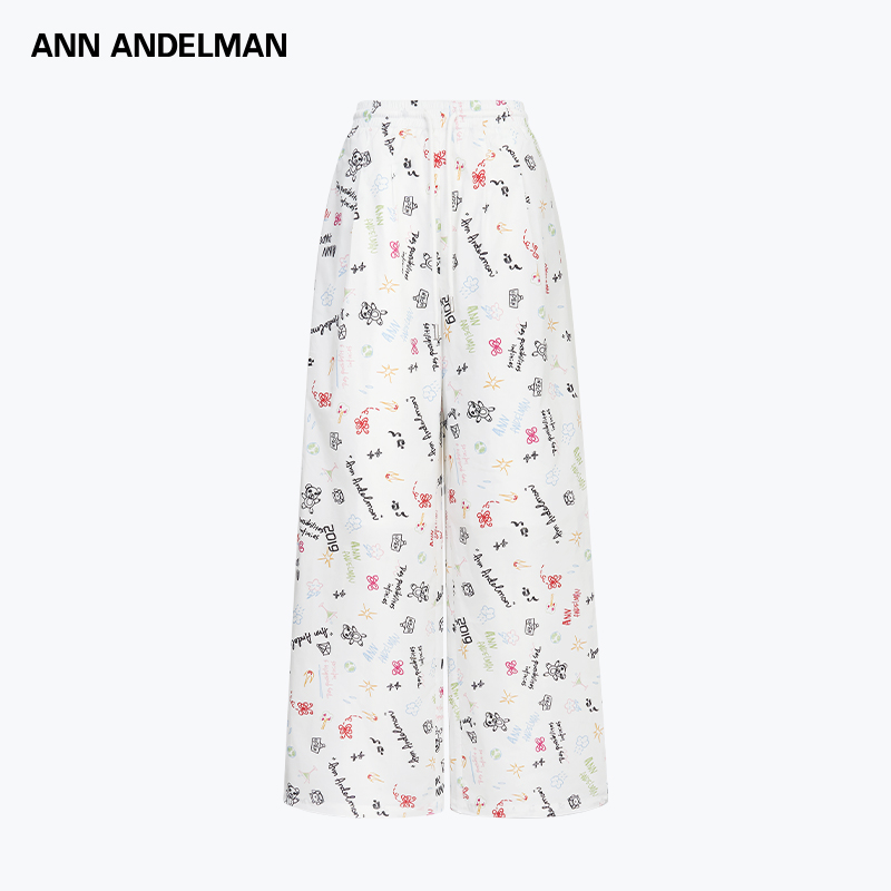 ANN ANDELMAN 25新款女士涂鸦宽松休闲裤银泰百货 301286