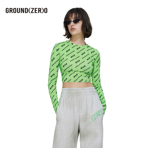 GROUNDZERO美少女短款打底衫