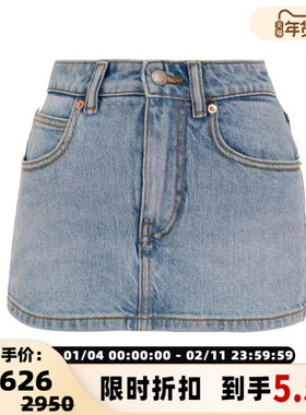 ALEXANDER WANG 春季新款复古女士水洗超短裤银泰百货精品301574