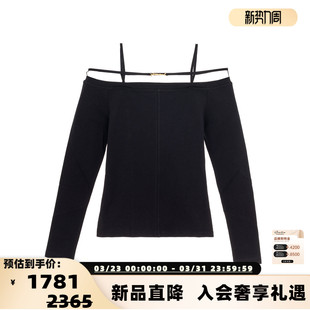 修身 小众露肩短款 长袖 针织衫 301574 JACQUEMUS 银泰百货 女士法式