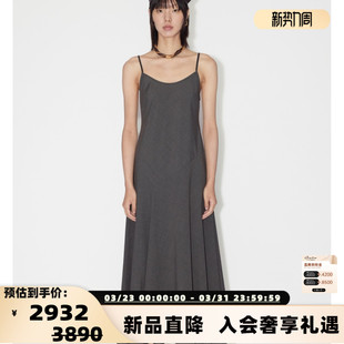 女士精纺羊毛吊带连衣裙银泰百货 新款 300124 IMMI 设计师品牌