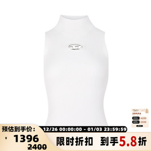 紧身套头上衣银泰百货 DIESEL 女士镂空LOGO无袖 新款 300217 迪赛