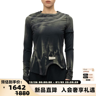 CHEN 扎染二合一解构T恤银泰百货 WANG 男士 301614 秋冬新款 FENG