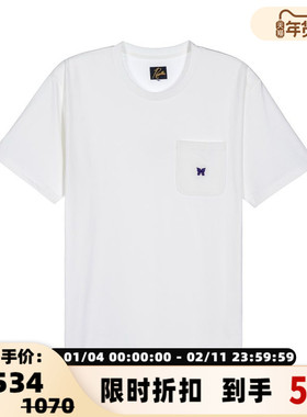 NEEDLES  春夏男士棉质短袖圆领T恤银泰301574