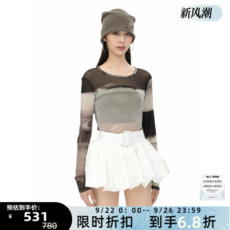 Dear Alien 春夏新款Jessica潮流时尚花苞女短裤银泰百货 301594