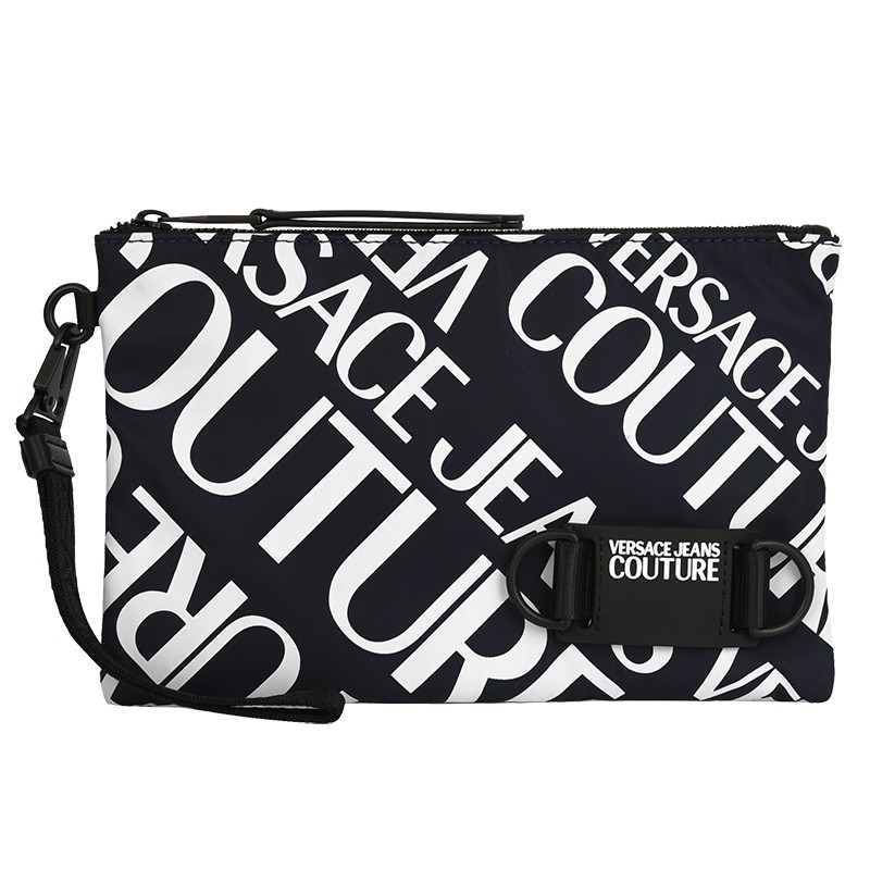 VERSACE JEANS COUTURE范思哲 男士白色LOGO中号手拿包300154
