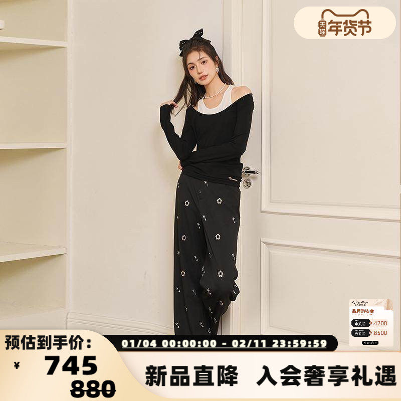 Three Quarters 秋冬女士假两件羊毛堆堆长袖T恤 301574,女装/女士精品,T恤,淘宝优惠券,粉丝福利购,淘宝优惠卷