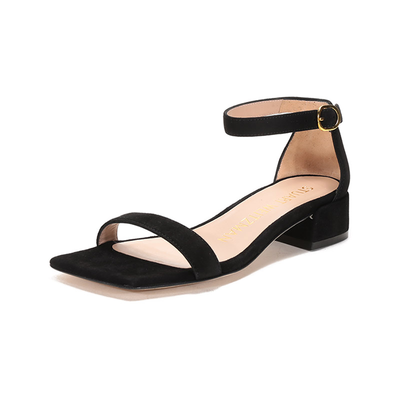 WeitzmanSW女士一字带粗跟凉鞋