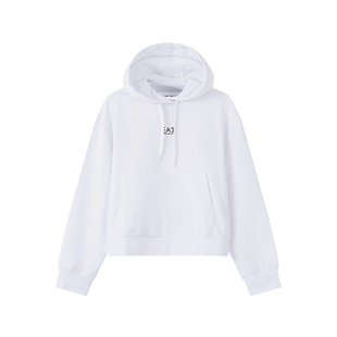 300095 连帽卫衣银泰百货 Armani阿玛尼EA7 女士小LOGO胶印短款