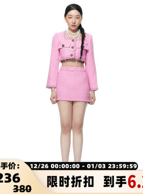 Honey Bae Bae 春夏女士小香风短款粗花呢半裙银泰百货精品301594