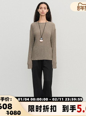 CONCISE-WHITE简白 24AW系列女士立体褶皱长袖银泰百货 301257