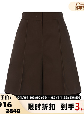 RECTO春季新款女士纯色中长款拉链款短款纯色短裤中裤