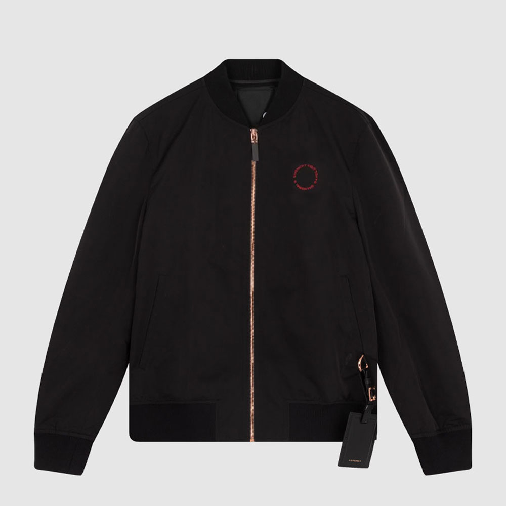 GIVENCHY 秋冬新款男士logo刺绣图案印花拉链休闲夹克外套 301604
