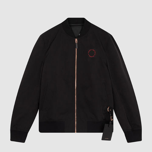 GIVENCHY 秋冬新款男士logo刺绣图案印花拉链休闲夹克外套 301604