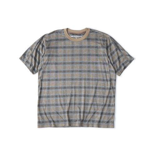 White Mountaineering 26春夏新款男士圆领格纹T恤衫银泰百货