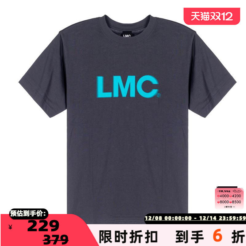 LMC字母印花短袖圆领T恤
