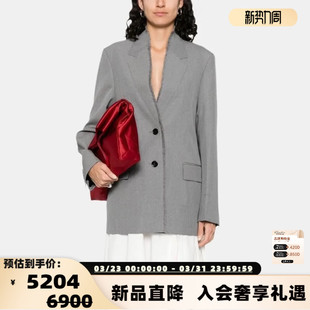 外套银泰 领羊毛系扣休闲自装 301574 女士毛边西装 TOTEME新款