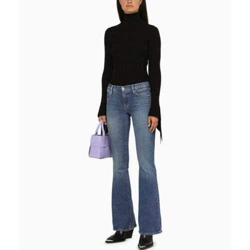 Ami Paris 秋冬款女士纯黑高领针织衫银泰百货精品 301596