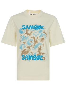 SAMSOE SAMSOE春季女士休闲经典圆领套头短袖T恤银泰百货
