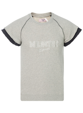 【折扣】MARTINE ROSE 春季男女同款灰色棉质插肩袖圆领T恤短袖