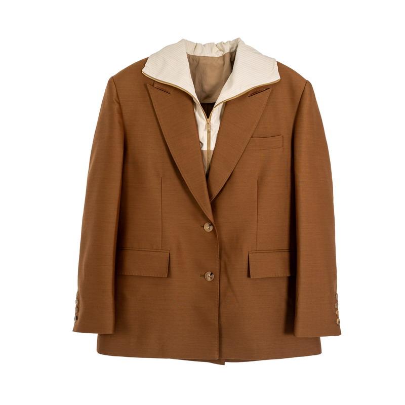 YCH设计师品牌春夏新款棕色夹克