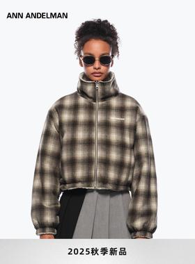 ANN ANDELMAN新款女士仿羊羔绒双面穿格子外套银泰百货 301286