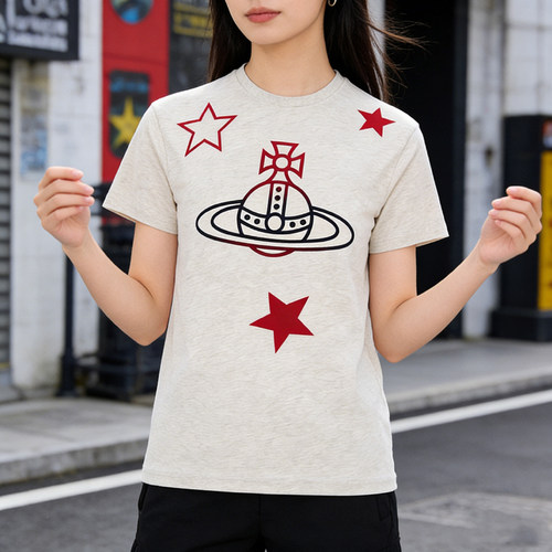 Vivienne Westwood/西太后 26春夏男女同款经典土星短袖T恤300217
