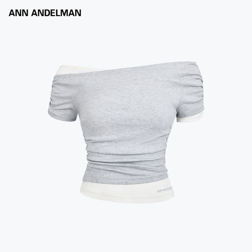 【秦岚同款】ANN ANDELMAN 26春夏假两件褶皱法式小众短袖301286