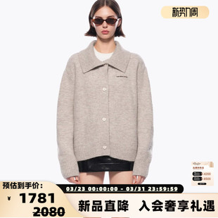 银泰百货 女士翻领系扣毛线针织衫 301286 ANDELMAN秋冬新款 ANN