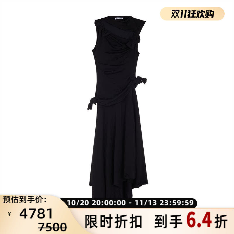 ACNE STUDIOS 潮流都市女士无袖不规则设计连衣裙银泰百货 301574