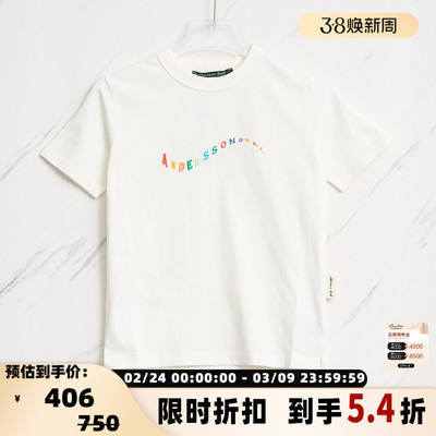 ANDERSSON BELL 女士纯棉字母圆领短袖T恤银泰百货精品 301596