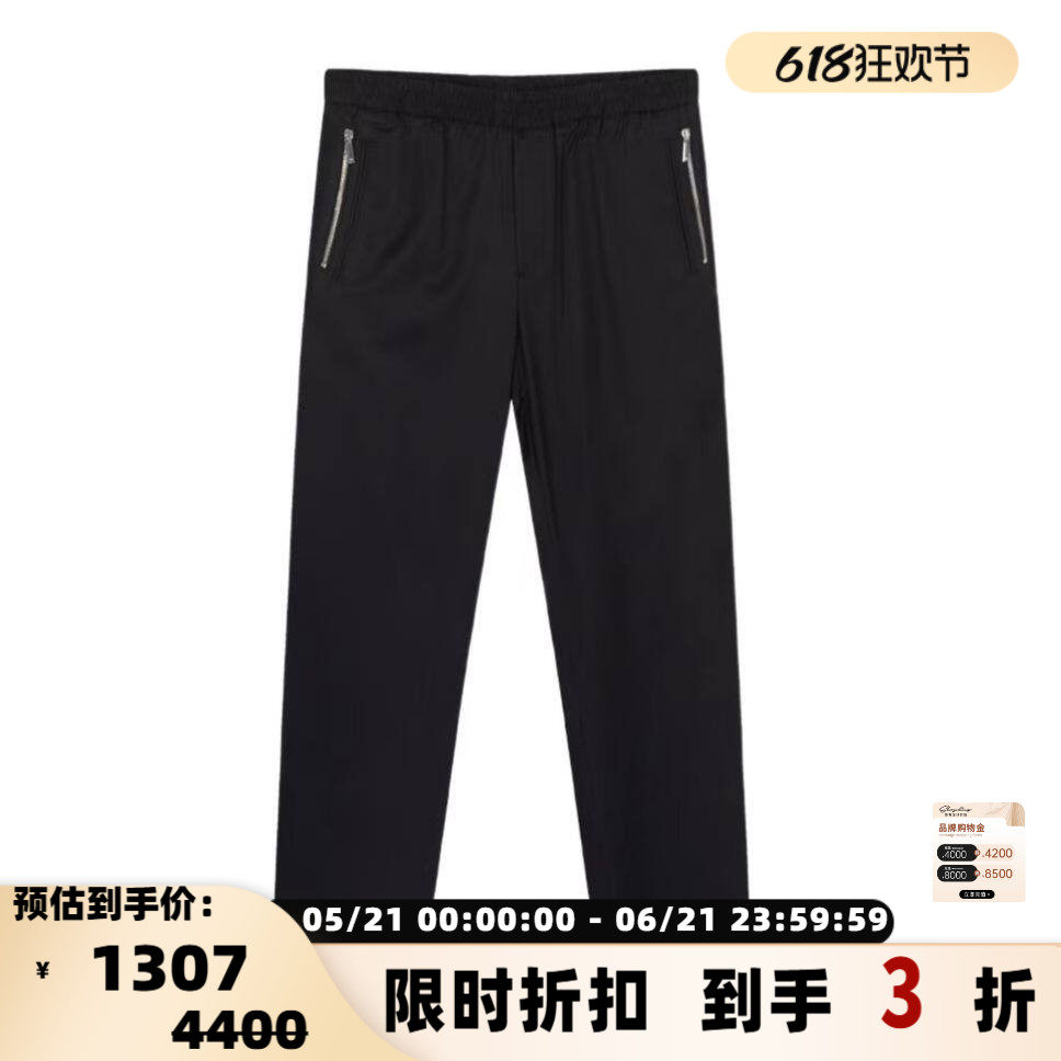 EMPORIO ARMANIEA阿玛尼 秋季男士羊毛口袋直筒休闲裤 301604