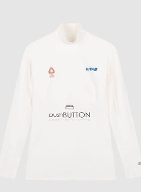 pushBUTTON春季新款高领印花女士T恤衫长袖T恤银泰百货 301604