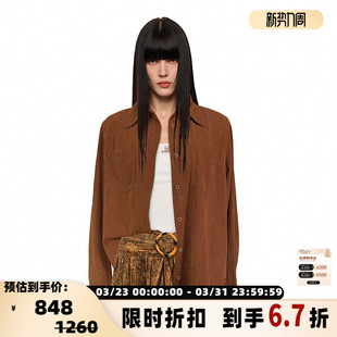 ENROEscape 银泰百货 雕花刺绣灯芯绒衬衫 301469 ease SHRO