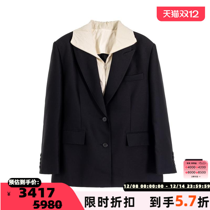 YCH服饰白领假两件套阔版西装